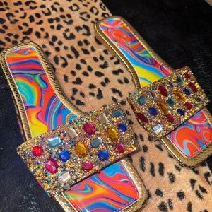 Colorful Gemstone Sandals